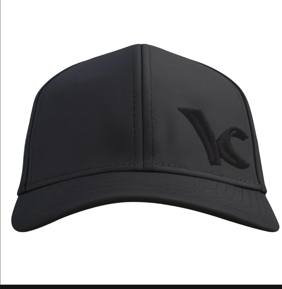 Kite Kulture HydroFlow Snapback – Black | Unisex Water-Resistant Round Brim Performance Hat