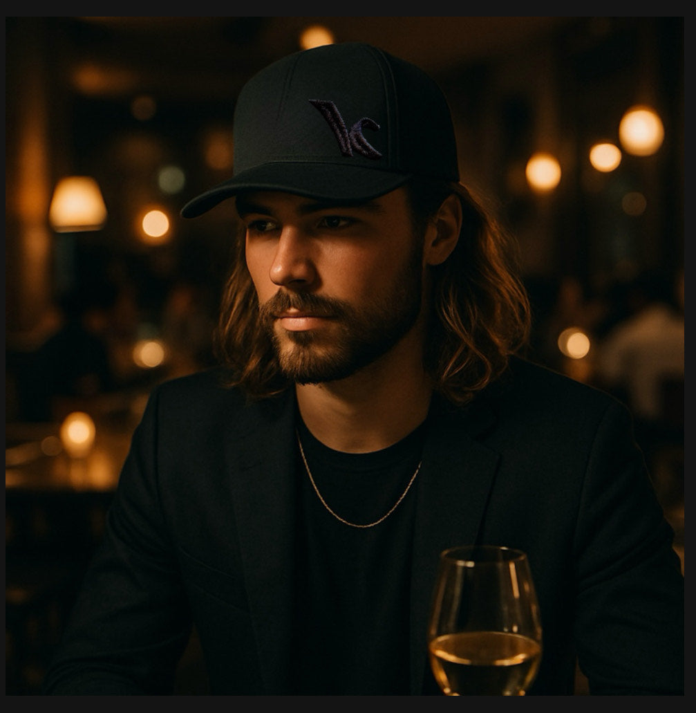 Kite Kulture HydroFlow Snapback – Black | Unisex Water-Resistant Round Brim Performance Hat