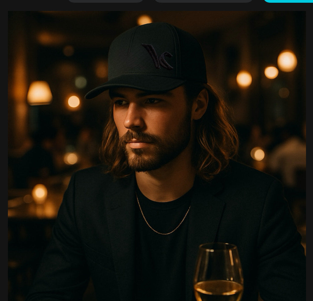 Kite Kulture HydroFlow Snapback – Black | Unisex Water-Resistant Round Brim Performance Hat