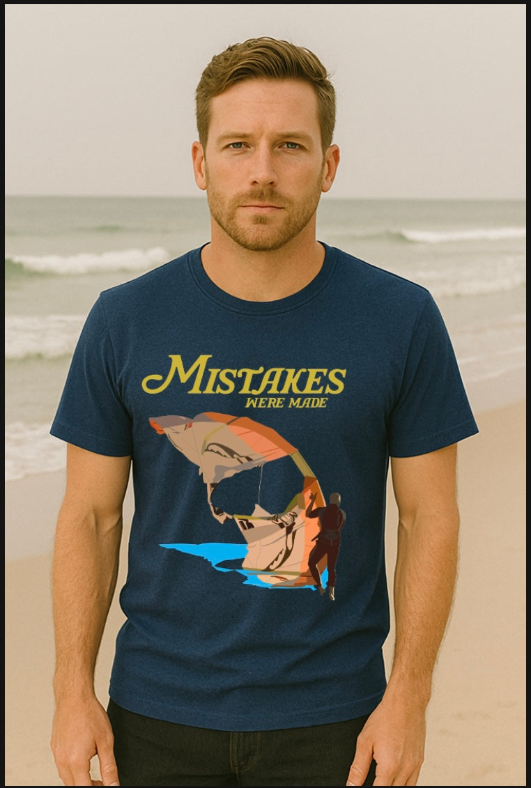 Mistakes Were Made – Kitesurfing Fails T-Shirt (XS–XXL, Multiple Colors)