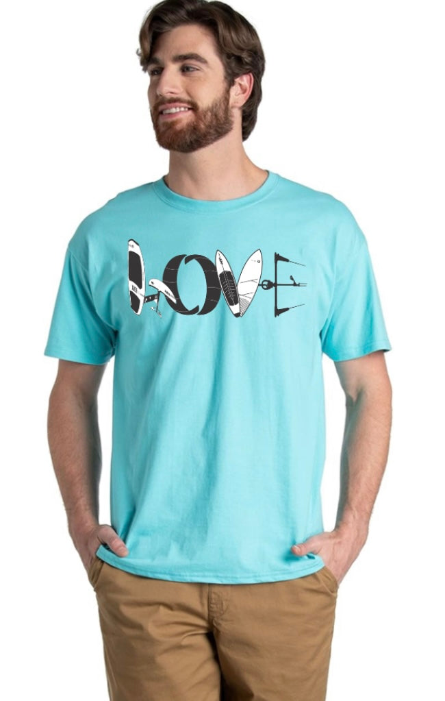 LOVE Watersports Tee – Kite, Foil, SUP, and Surf Design (XS–XXL)