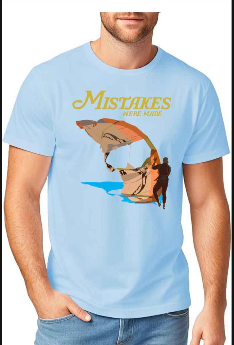 Mistakes Were Made – Kitesurfing Fails T-Shirt (XS–XXL, Multiple Colors)