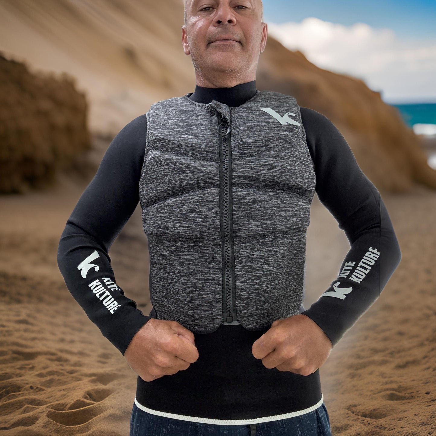 Kite Kulture Kitesurfing Impact Vest – Lightweight, Flexible & Protective Vest for Kitesurfing, Wakeboarding & Watersports
