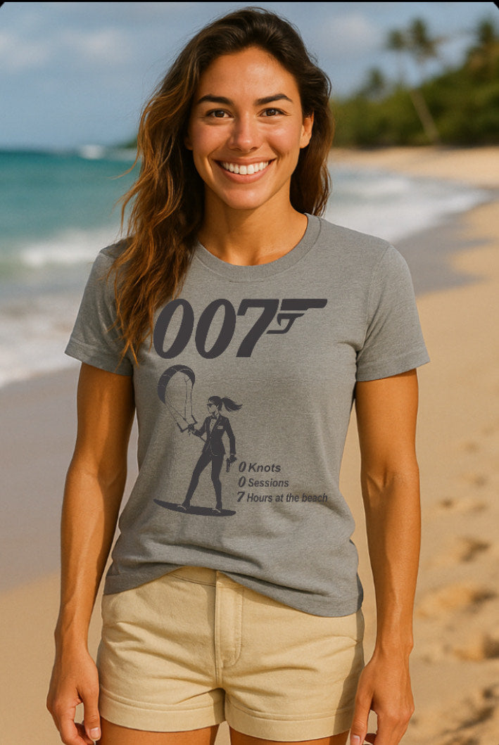 007 Windless Days – Funny Women’s Kiteboarding T-Shirt