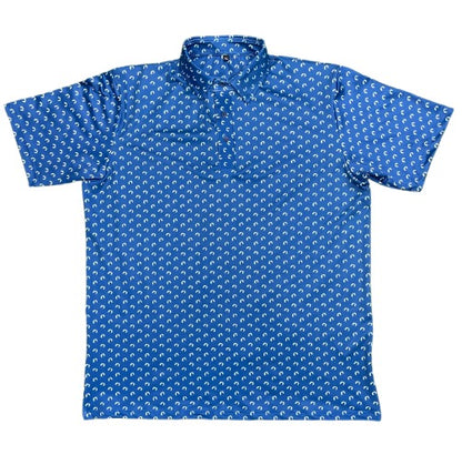 Kite Kulture Performance Polo – Stretch Dry-Fit Kitesurfing Shirt (Blue & Black)