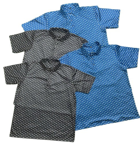 Kite Kulture Performance Polo – Stretch Dry-Fit Kitesurfing Shirt (Blue & Black)
