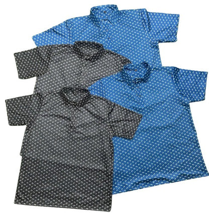 Kite Kulture Performance Polo – Stretch Dry-Fit Kitesurfing Shirt (Blue & Black)