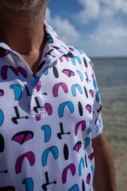 KiteKulture Wing/Foil Polo - White