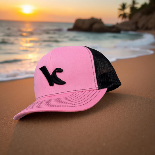 Kite Kulture Women’s Trucker Hat – Pink/Black Edition