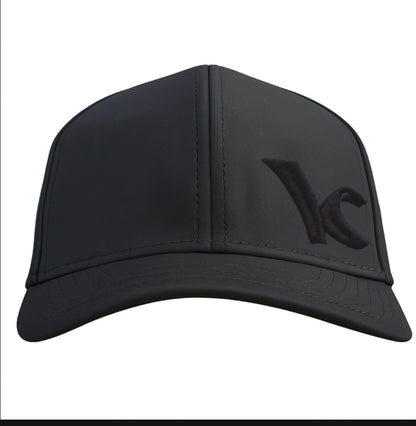 Kite Kulture HydroFlow Snapback – Black | Unisex Water-Resistant Round Brim Performance Hat