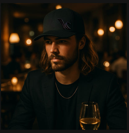 Kite Kulture HydroFlow Snapback – Black | Unisex Water-Resistant Round Brim Performance Hat
