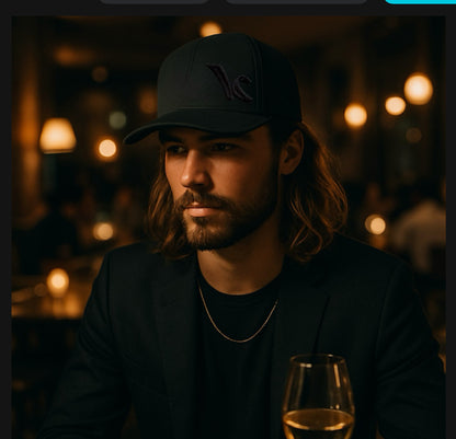 Kite Kulture HydroFlow Snapback – Black | Unisex Water-Resistant Round Brim Performance Hat