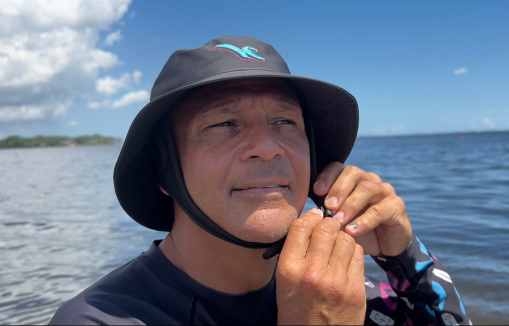 Kite Kulture waterproof surf hat with UV protection” and “watersports hat for kitesurfing, SUP, wave riding