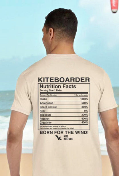 Kite Kulture "Kiteboarder Nutrition Facts" T-Shirt