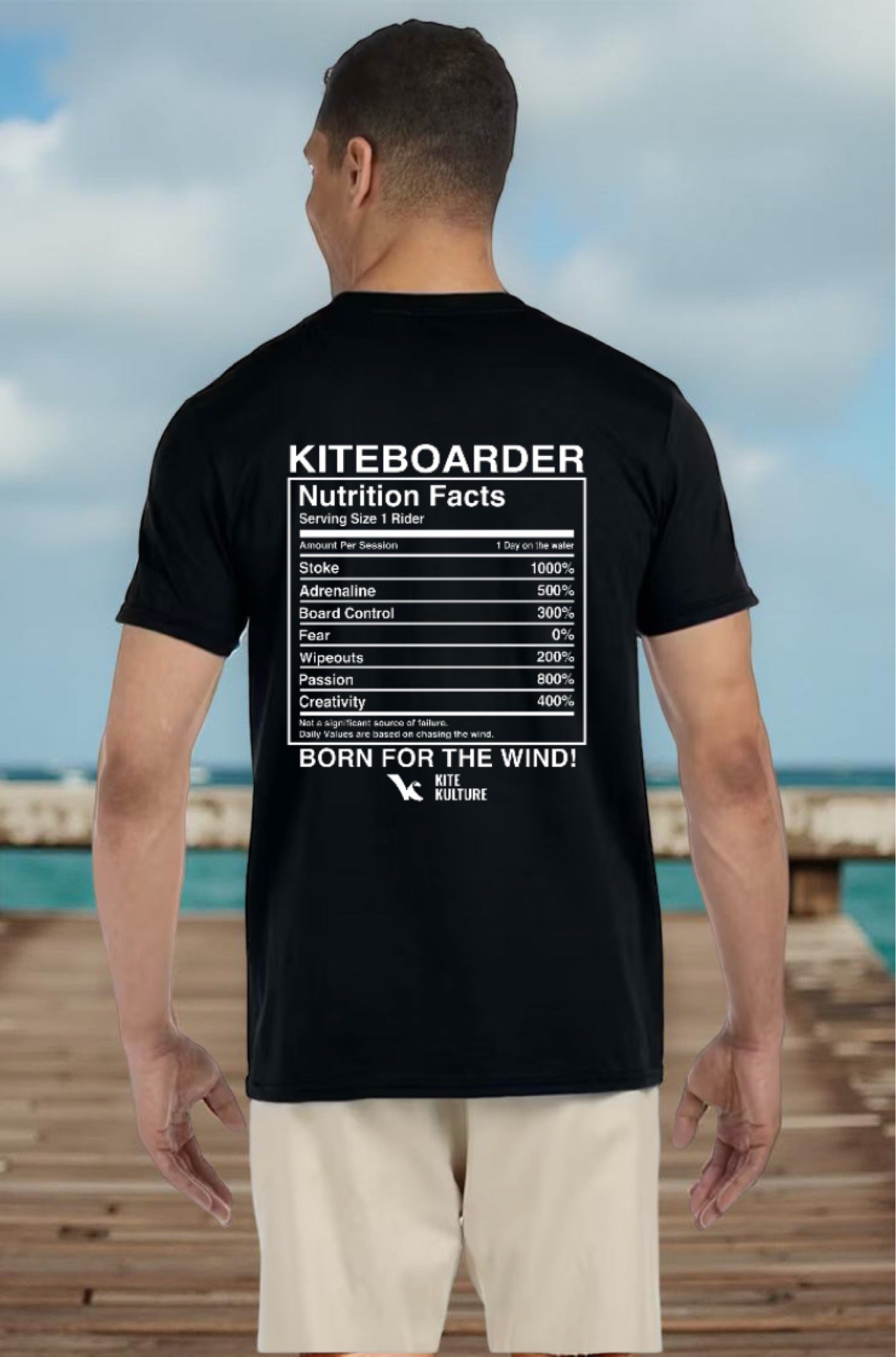 Kite Kulture "Kiteboarder Nutrition Facts" T-Shirt
